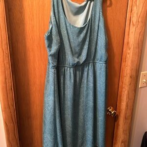 Maurices Teal Patterned Midi Dress
